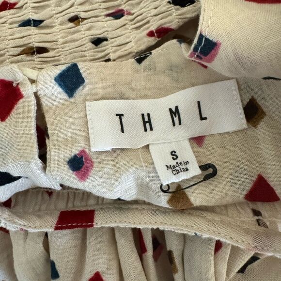 THML Ruffle Sleeve Smocked Midi Dress - Picture 10 of 11